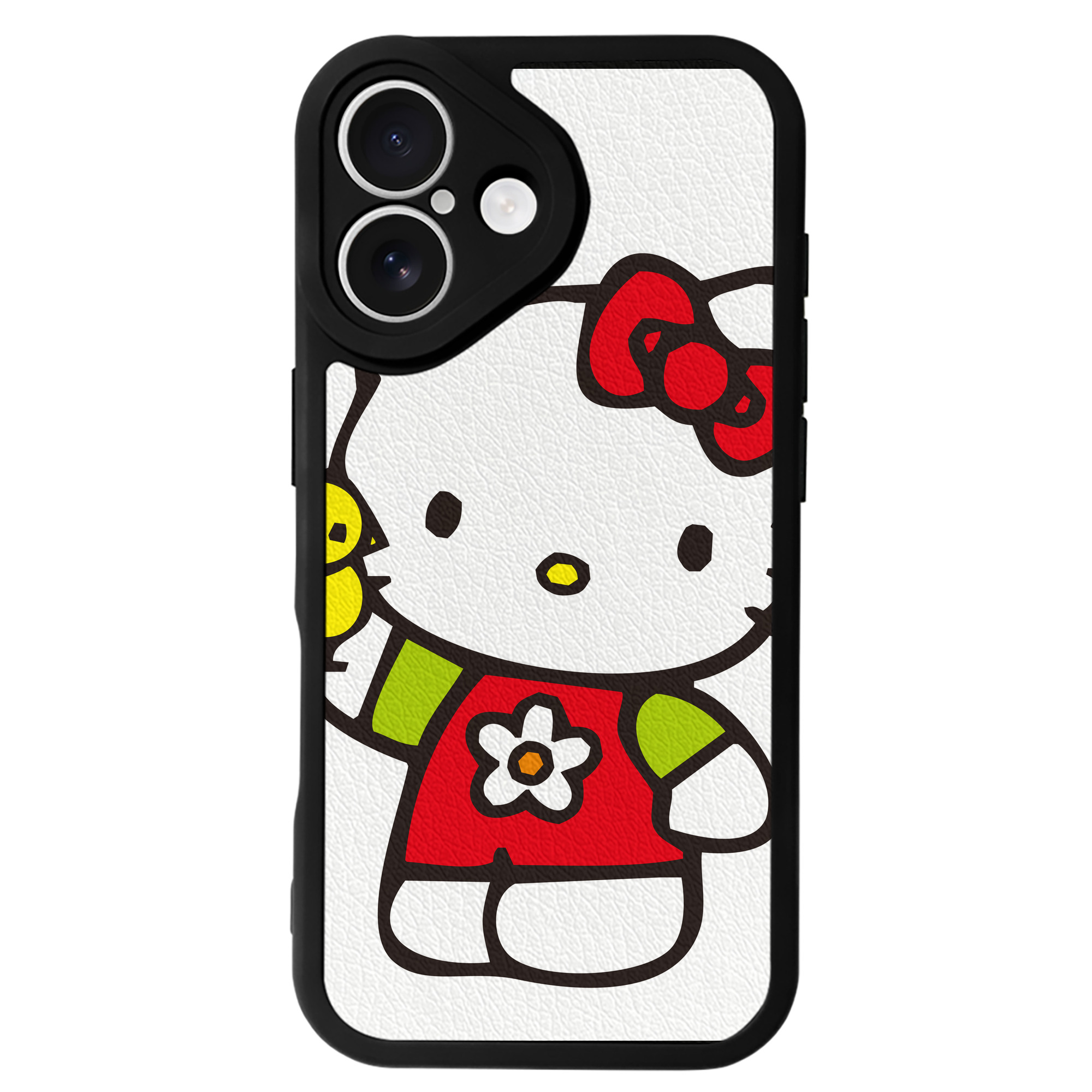 （画像用） Hello Kitty ハローキティ 【iPhone 16シリーズ対応】シリコンスマホケース（レザー調） 材質：シリコン